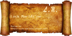 Lock Marléne névjegykártya